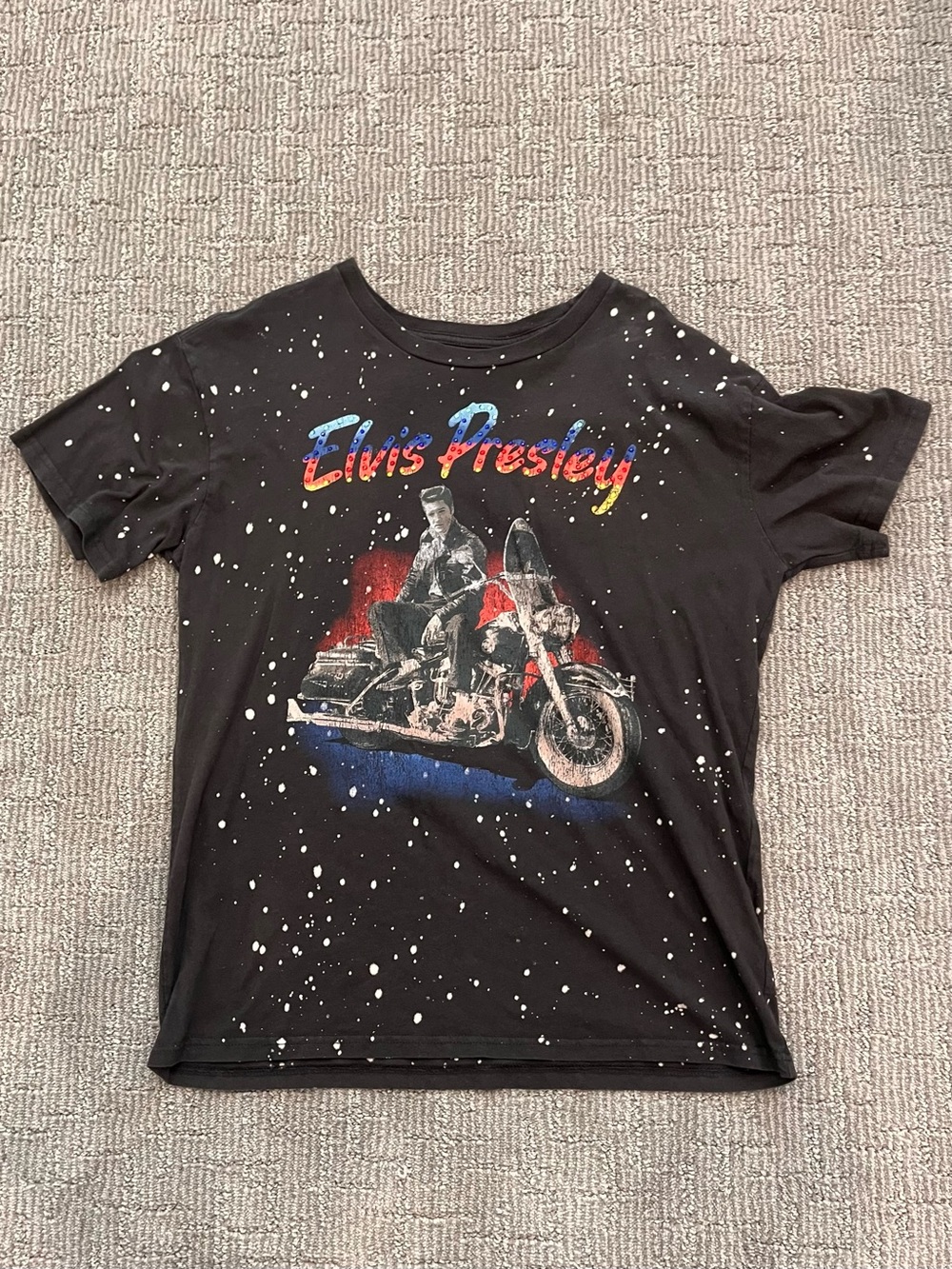 Black Elvis Presley Short Sleeve Graphic Tee